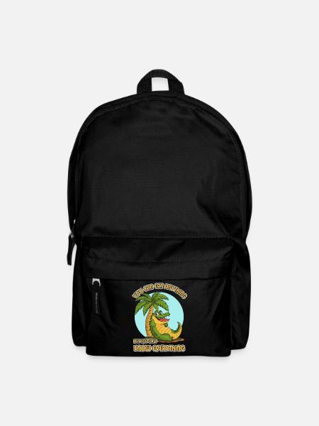 Crocodile saying: You can eat anything, but... - Backpack - black