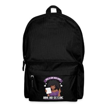 Nur Ein Mädchen Das Anime Liebt Und Zeichnet Otaku - Rucksack - Schwarz - Vorne