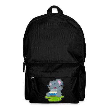 Elephant Musician Drum Music - Backpack - black - Front