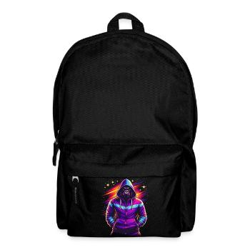 Neon Gorilla 80s Retro Style - Backpack - black - Front