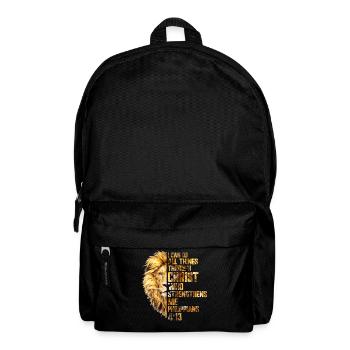 I Can Do All Things Christ Savior Lion Christian - Rucksack - Schwarz - Vorne