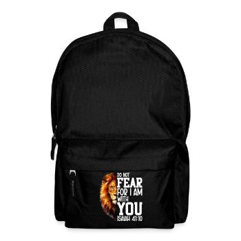 N’ayez pas peur car je suis avec vous Ésaïe 41:10 Juda - Sac à dos - noir - Devant