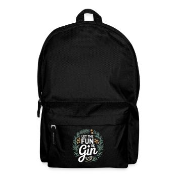 Gin Let The Fun Be Gin & Tonic Liebhaber Party Gin - Rucksack - Schwarz - Vorne