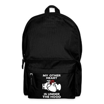 Mon autre cœur est sous le capot - Sac à dos - noir - Devant