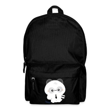 Müder Panda - Rucksack - Schwarz - Vorne