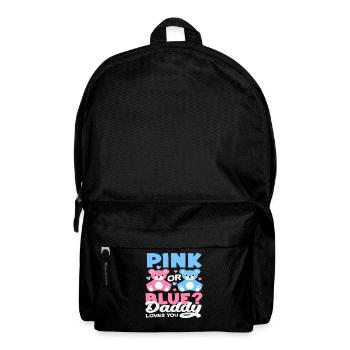 Ours rose ou bleu que papa t’aime - Sac à dos - noir - Devant