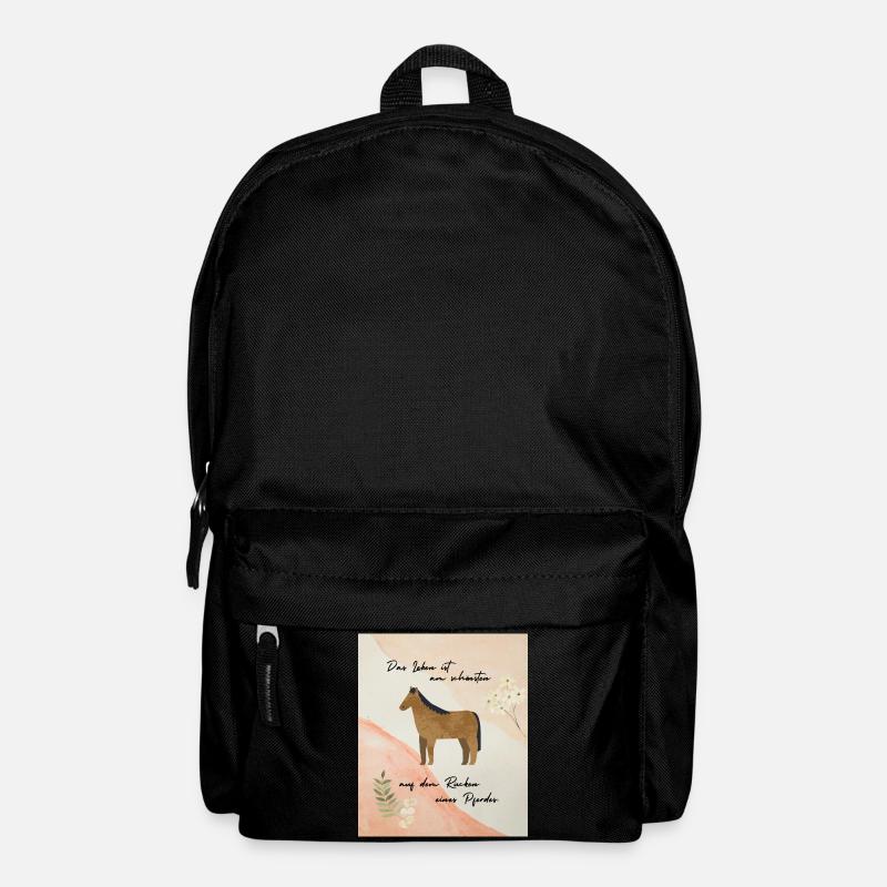Leben auf dem Pferderücken - Rucksack - Schwarz