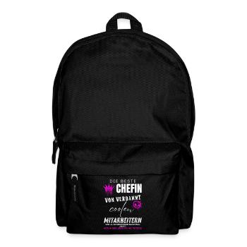 beste Chefin von verdammt coolen Mitarbeitern - Rucksack - Schwarz - Vorne