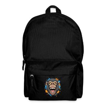 Schreiender Gorillakopf Splash - Rucksack - Schwarz - Vorne