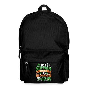 Prêt devant les bêtises | La Saint-Patrick - Sac à dos - noir - Devant