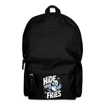 Versteck Deine Pommes Vogelwitz - Rucksack - Schwarz - Vorne