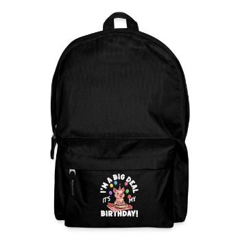 Ich bin wichtig es ist mein Geburtstag Schwein - Rucksack - Schwarz - Vorne