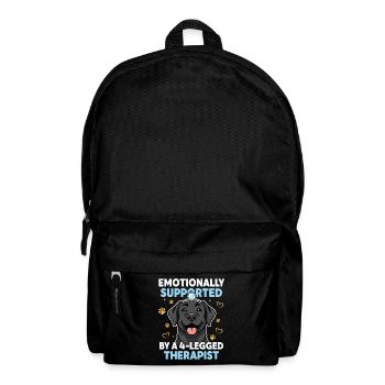 Dog Four-legged Therapist Emotional Support - Backpack - black - Front