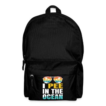 I Pee In The Ocean Spruch Retro Sonnenbrille - Rucksack - Schwarz - Vorne