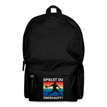 Padel Sport SPIELST DU ÜBERHAUPT Retro Lustig - Rucksack - Schwarz - Vorne