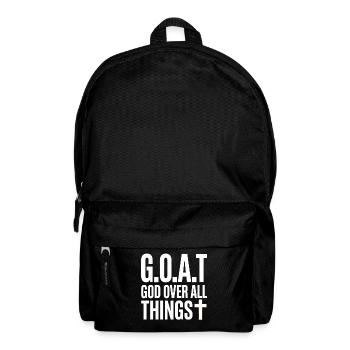 G.O.A.T God Over All Things Kreuz - Rucksack - Schwarz - Vorne