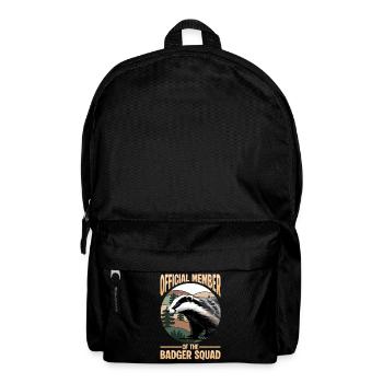 Funny Animal Badger - Backpack - black - Front