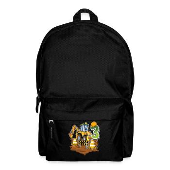 3 Excavators 3rd Birthday - Backpack - black - Front