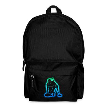 Curling Men Kids Boys Curler - Backpack - black - Front