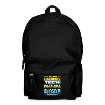 Legendary Tech Support Sarcasm IT Admin - Backpack - black - Front