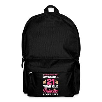 Super 21e anniversaire de princesse - Sac à dos - noir - Devant