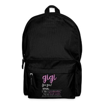Gigi Definition Funny Grandma Shirt - Backpack - black - Front