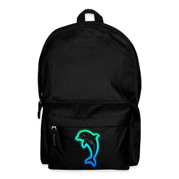 Dolphin Dolphin Men's Kids Boys Bottlenose dolphin - Backpack - black - Front