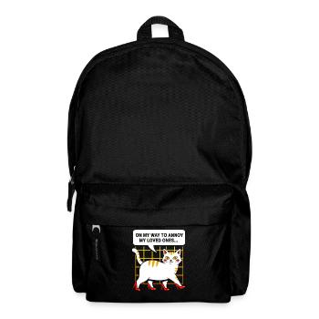 Chat à talons hauts : Espiègle et charmant - Sac à dos - noir - Devant
