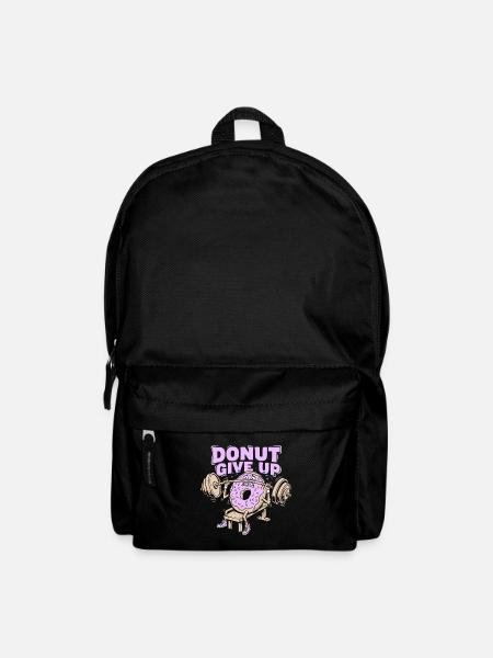 Donut Give Up - Fun Fitness Training - Backpack - black