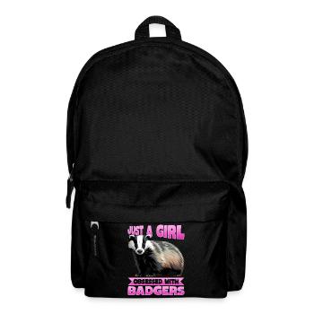 Funny Animal Badger - Backpack - black - Front