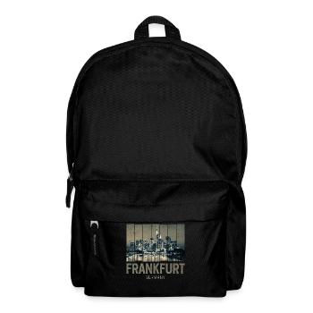 Souvenir d’art de la silhouette de la silhouette de Francfort, Allemagne - Sac à dos - noir - Devant