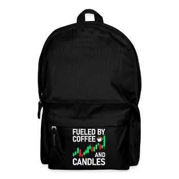 Café et bougies Marché boursier Trader en bourse - Sac à dos - noir - Devant