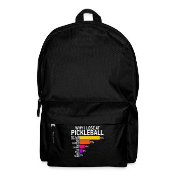 Warum ich beim Pickleball verliere - Rucksack - Schwarz - Vorne