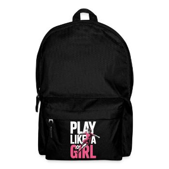 T-shirt de fille de foot joue comme un fußball de fille - Sac à dos - noir - Devant