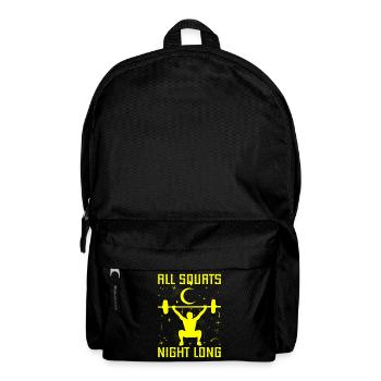 Fitness Fanatics All Squats Night Long - Backpack - black - Front