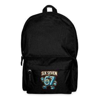 Six Seven 67 Italian Brainrot Robot Meme Humor - Backpack - black - Front