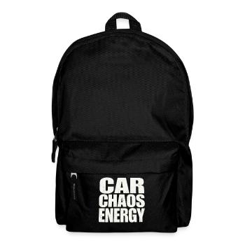 Car Chaos Energy Typografie - Rucksack - Schwarz - Vorne