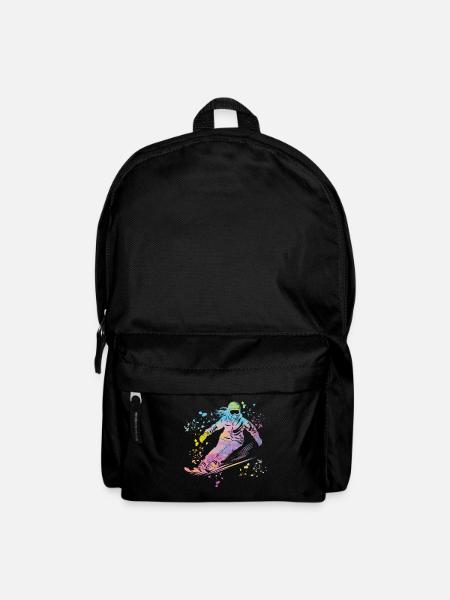 Alpin Ski Wintersport Nordischer Skilauf - Rucksack - Schwarz