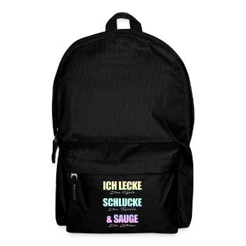 Ich lecke schlucke sauge. - Rucksack - Schwarz - Vorne