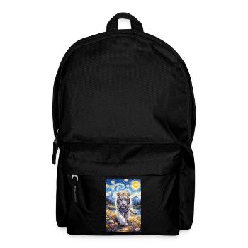 Weißer Tiger Sternennacht - Rucksack - Schwarz - Vorne