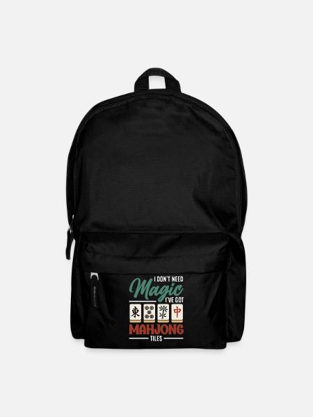 Es Ist Mahjong-zeit - Rucksack - Schwarz