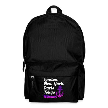 Büsumer LONDON NEW YORK PARIS TOKYO BÜSUM - Rucksack - Schwarz - Vorne