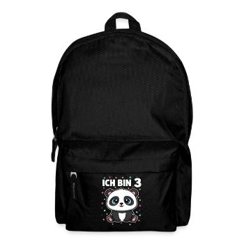 Ich bin 3 - Süßes Panda zum 3. Geburtstag - Rucksack - Schwarz - Vorne