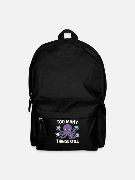 Lustiger Oktopus Überstimuliertes - Rucksack - Schwarz