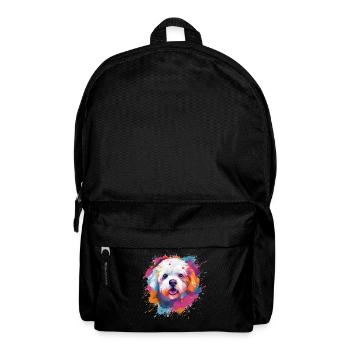 Bichon Fris Bunte Hundesplash-Kunst - Rucksack - Schwarz - Vorne