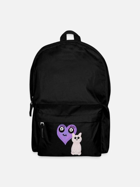 Cat Hearts Pets Cats - Backpack - black