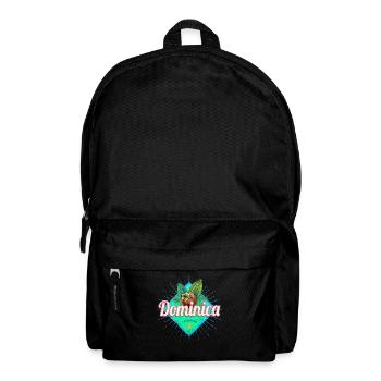Dominica Karibik Urlaub Vintage Insel Souvenir - Rucksack - Schwarz - Vorne