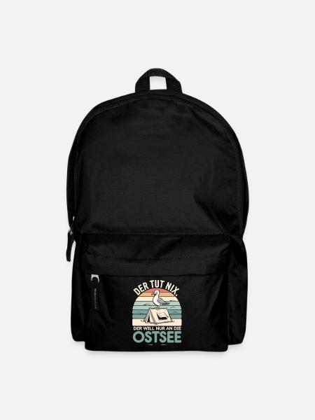 Der Tut Nix Der Will Nur An Die Ostsee Camping - Rucksack - Schwarz