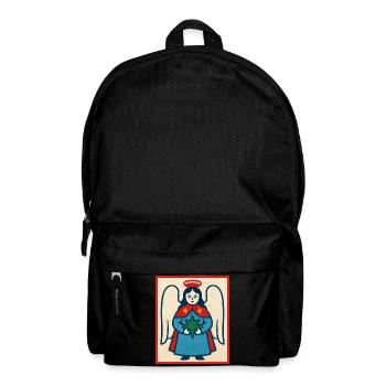 Vintage Angel Emblem Print - Backpack - black - Front
