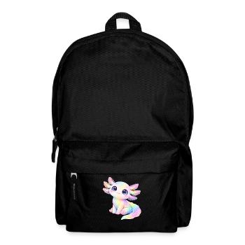 Mignonne Axolotl Pastel Cartoon - Sac à dos - noir - Devant